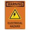 Signmission Safety Sign, OSHA WARNING, 10" Height, Electrical Hazard, Portrait, D-V-13128 OS-WS-D-710-V-13128 - alternate 1